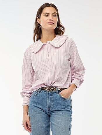 Camicia con colletto alla Claudine