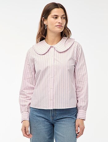 Camicia con colletto alla Claudine
