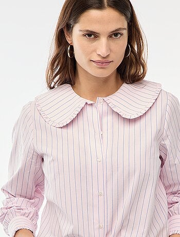 Camicia con colletto alla Claudine