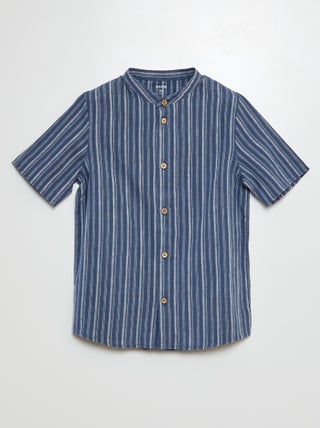 Camicia con colletto alla coreana