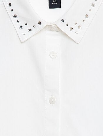 Camicia con colletto con finte pietre preziose