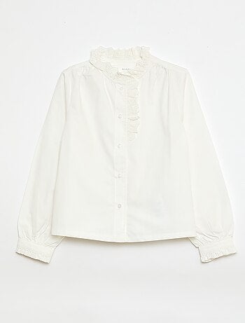 Camicia con colletto fantasia