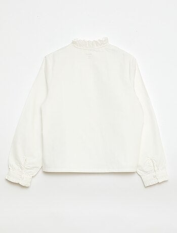 Camicia con colletto fantasia