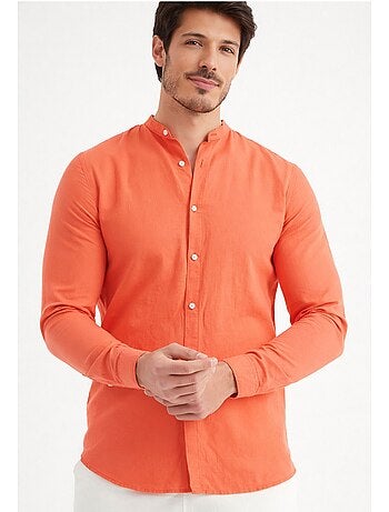 Camicia con colletto Mao Kebello