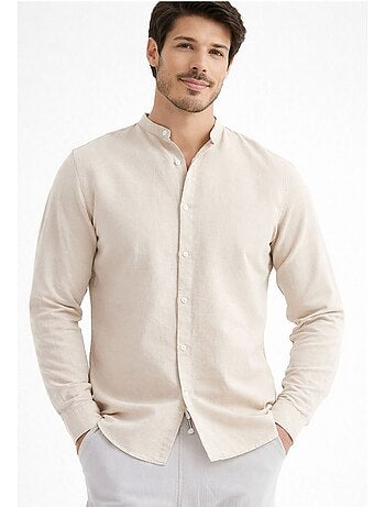 Camicia con colletto Mao Kebello