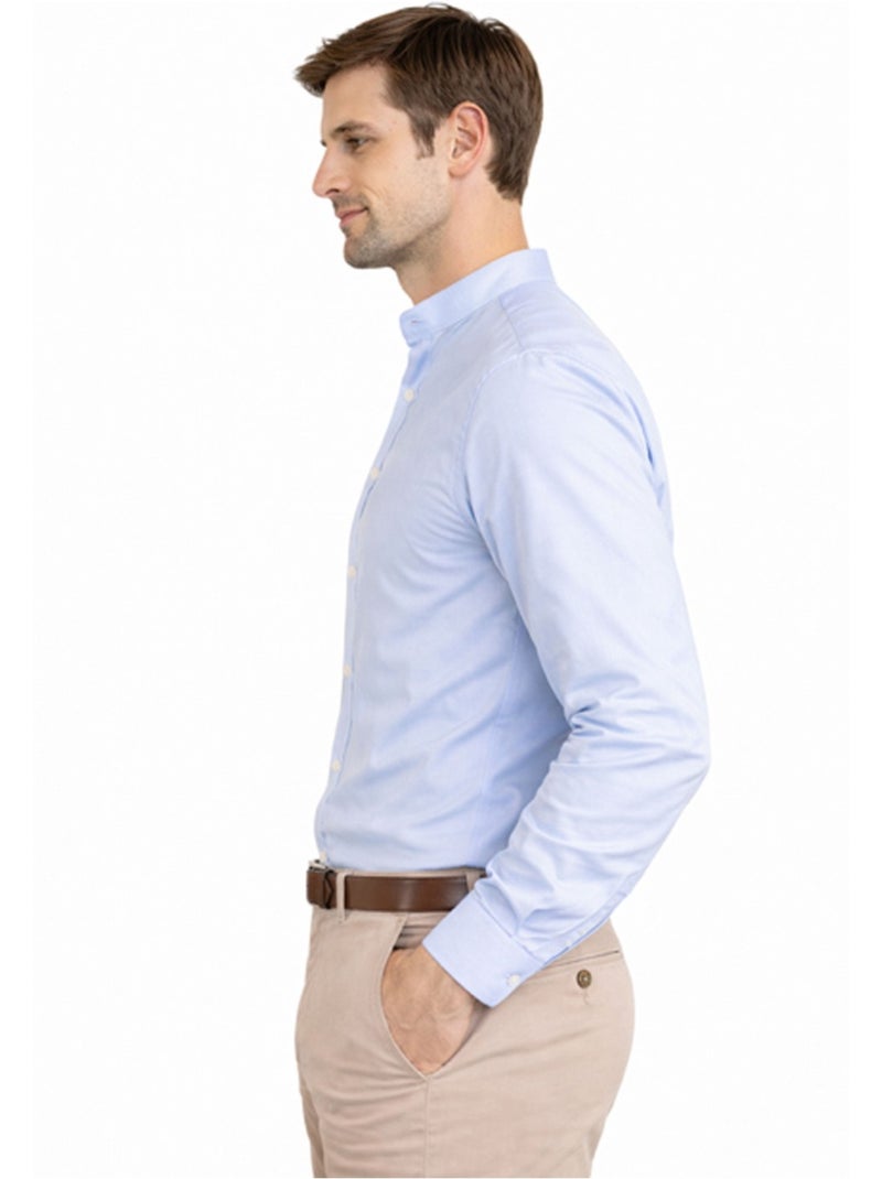 Camicia con colletto Mao Kebello Blu cielo - Kiabi