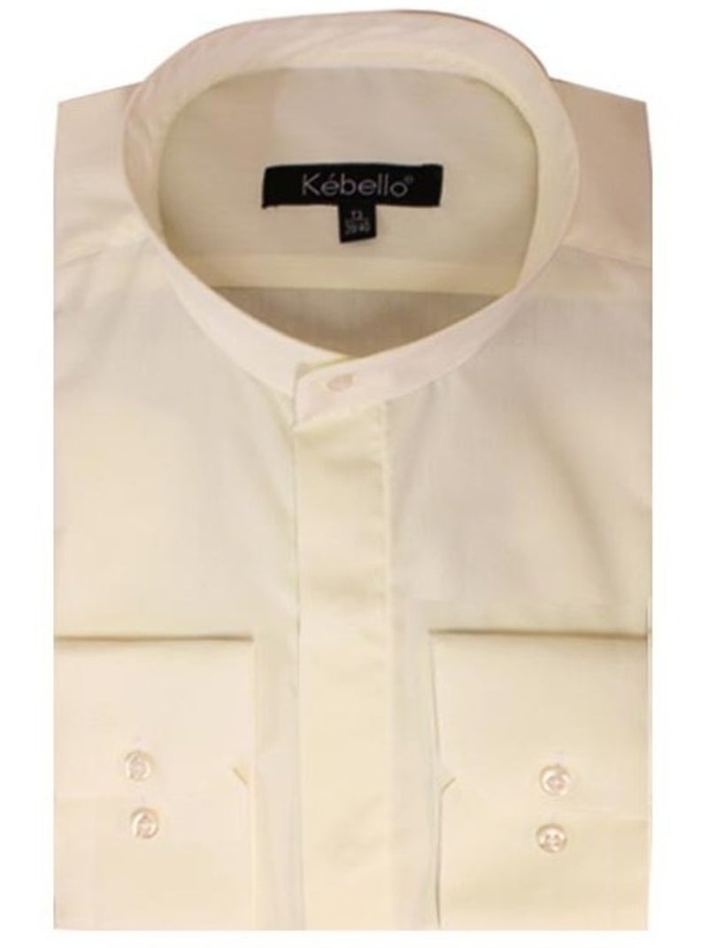 Camicia con colletto Mao Kebello Ecru - Kiabi