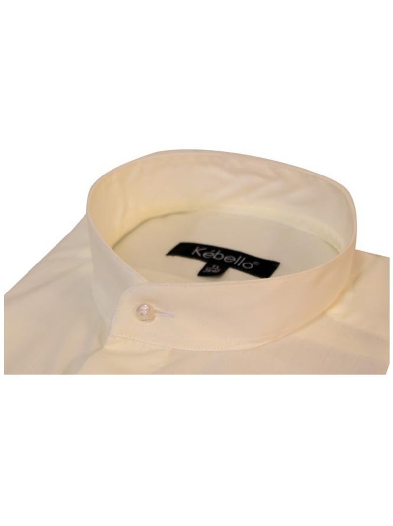 Camicia con colletto Mao Kebello Ecru - Kiabi
