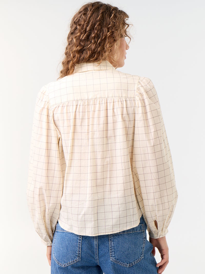 Camicia con collo abbottonato Bianco - Kiabi