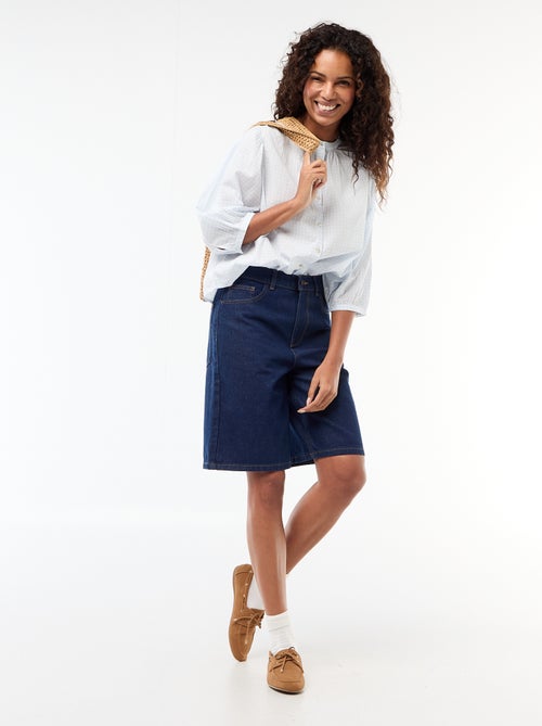 Camicia con collo alla coreana e maniche a 3/4 - Kiabi