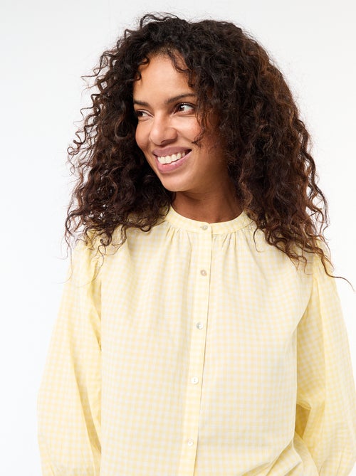 Camicia con collo alla coreana e maniche a 3/4 - Kiabi