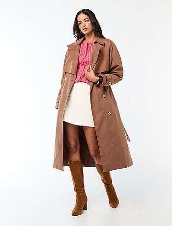 Camicia con collo alla coreana e maniche a 3/4