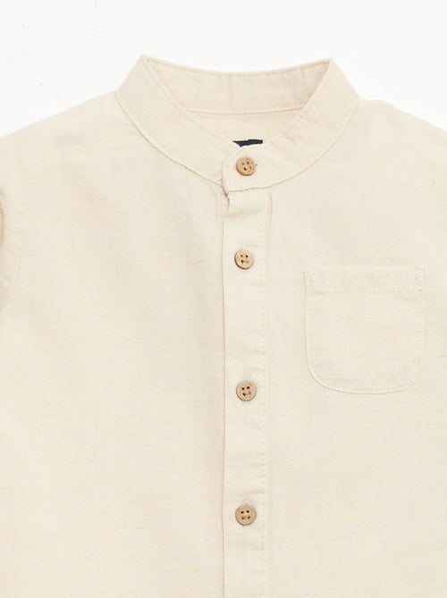 Camicia con collo alla coreana e maniche arrotolabili - Kiabi Camicia con collo alla coreana e maniche arrotolabili - Kiabi