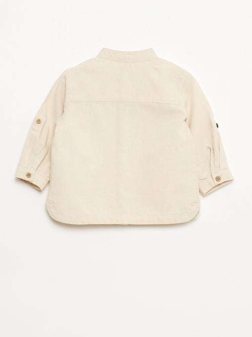 Camicia con collo alla coreana e maniche arrotolabili - Kiabi Camicia con collo alla coreana e maniche arrotolabili - Kiabi