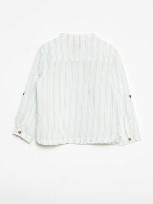 Camicia con collo alla coreana e maniche arrotolabili - Kiabi Camicia con collo alla coreana e maniche arrotolabili - Kiabi