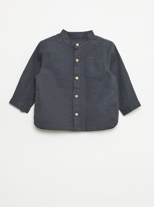 Camicia con collo alla coreana e maniche arrotolabili - Kiabi