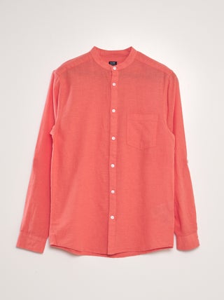 Camicia con collo alla coreana