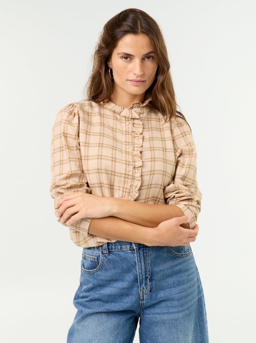 Camicia con collo alto a balze - Kiabi