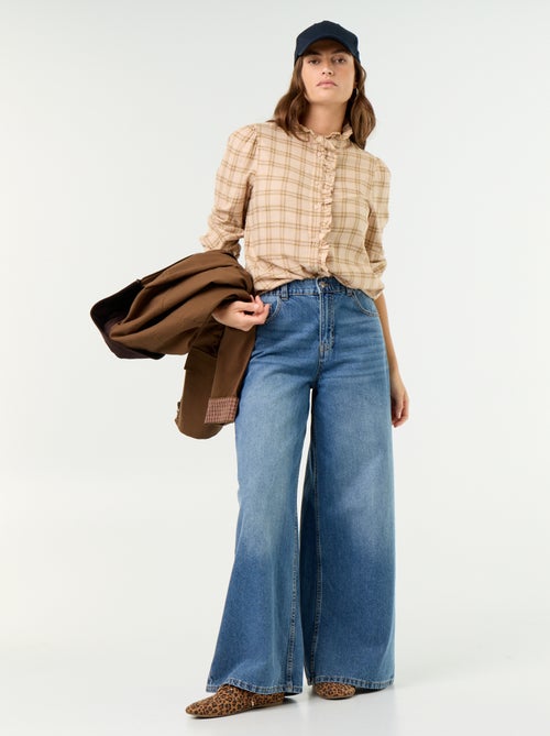 Camicia con collo alto a balze - Kiabi
