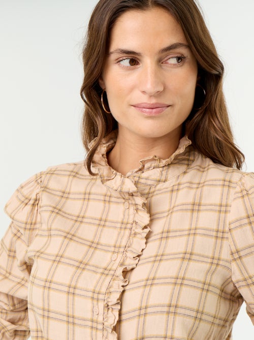 Camicia con collo alto a balze - Kiabi