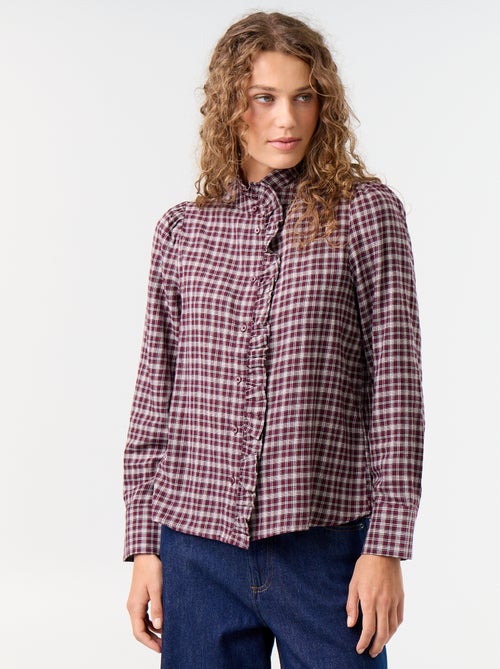 Camicia con collo alto a balze - Kiabi