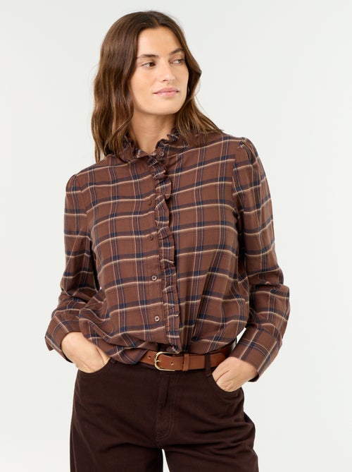 Camicia con collo alto a balze - Kiabi