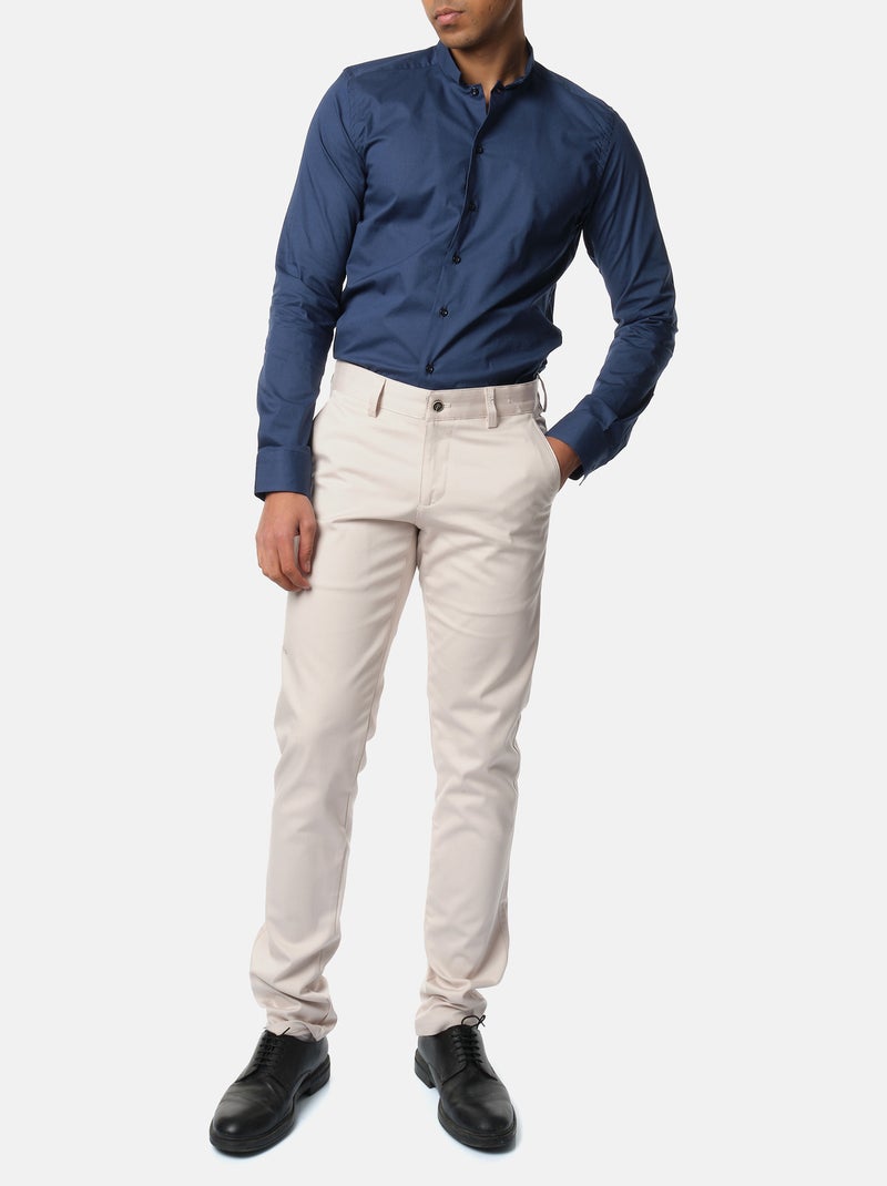 Camicia con collo rovesciato Blu marino - Kiabi