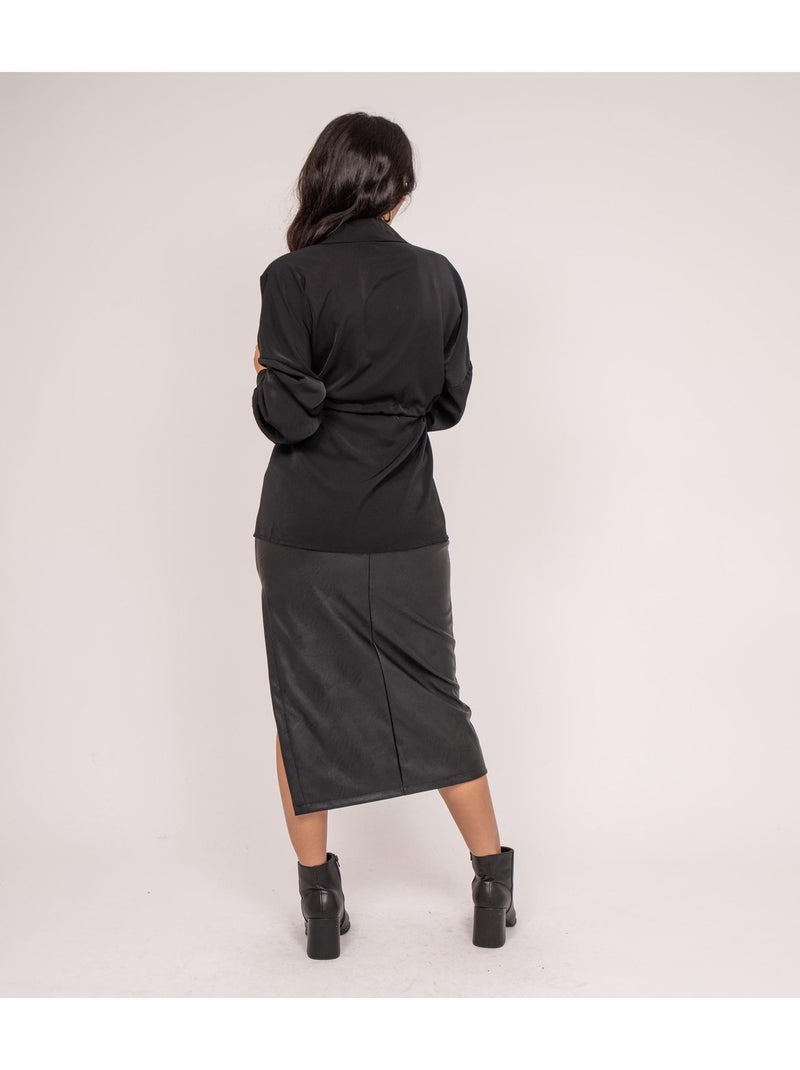 Camicia con coulisse ORELLE Nero - Kiabi