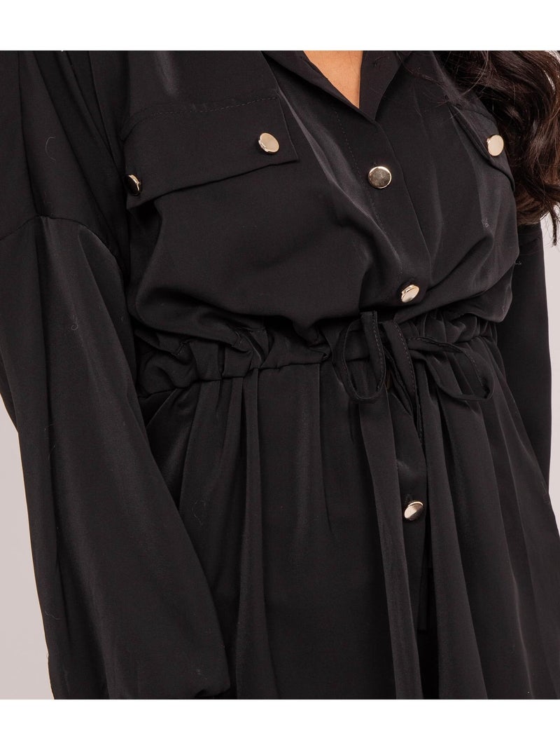 Camicia con coulisse ORELLE Nero - Kiabi