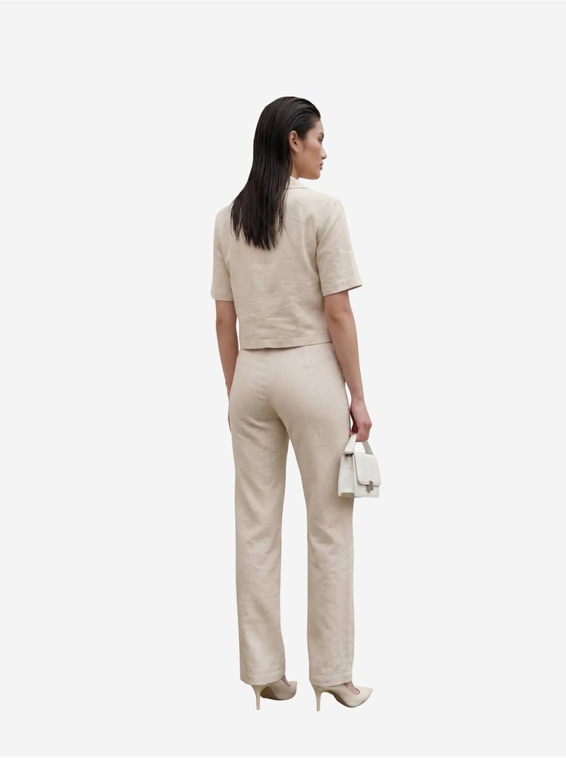 Camicia con dettaglio tasca e pantaloni set due pezzi my fashion Beige argilla - Kiabi