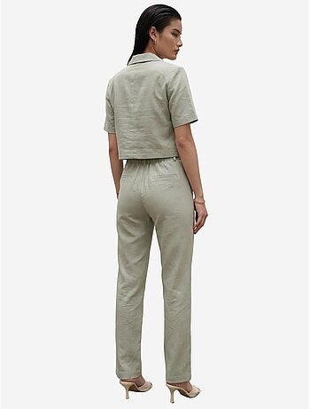 Camicia con dettaglio tasca e pantaloni set due pezzi my fashion