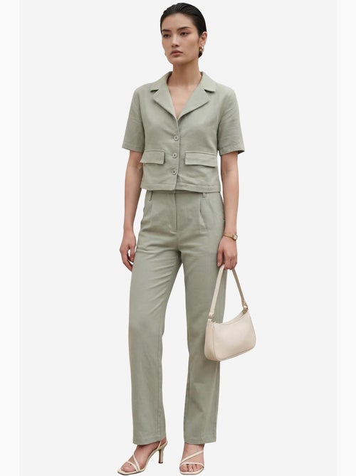 Camicia con dettaglio tasca e pantaloni set due pezzi my fashion - Kiabi Camicia con dettaglio tasca e pantaloni set due pezzi my fashion - Kiabi
