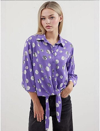 Camicia con fantasia a nodo frontale bdart