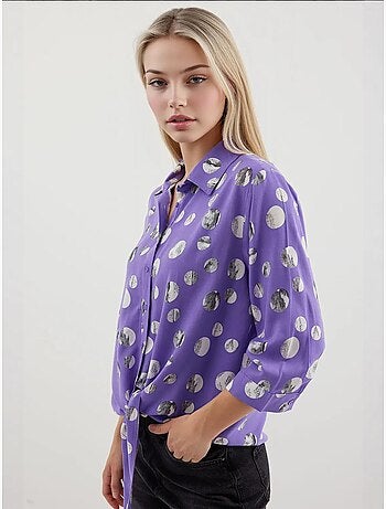 Camicia con fantasia a nodo frontale bdart