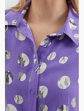 Camicia con fantasia a nodo frontale bdart