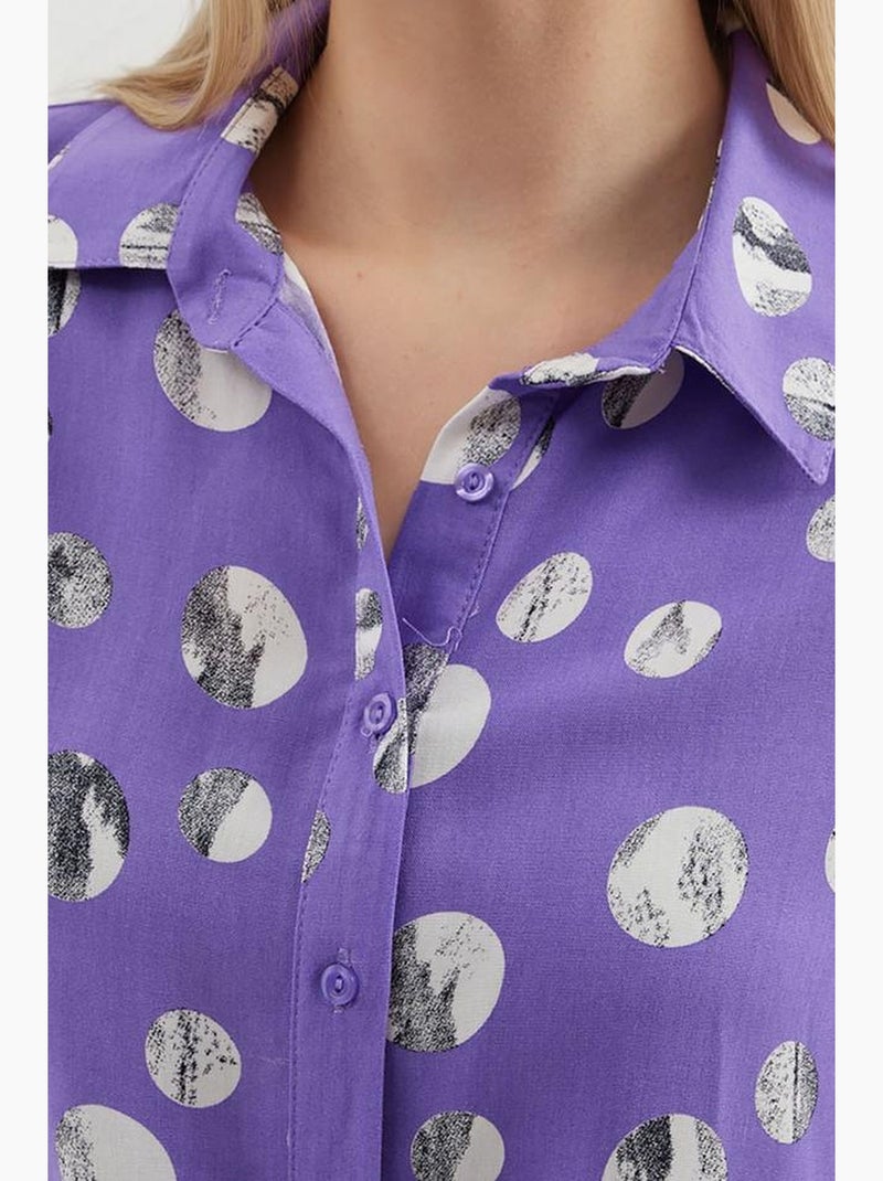 Camicia con fantasia a nodo frontale bdart Lavanda - Kiabi