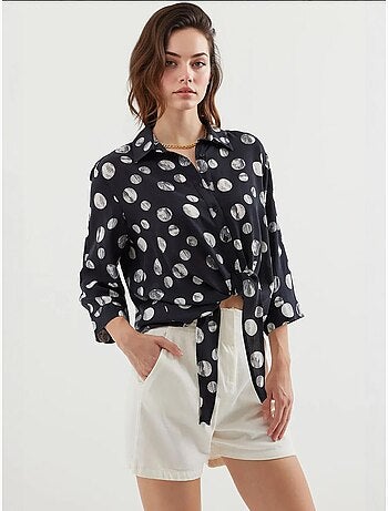 Camicia con fantasia a nodo frontale bdart
