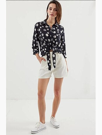 Camicia con fantasia a nodo frontale bdart