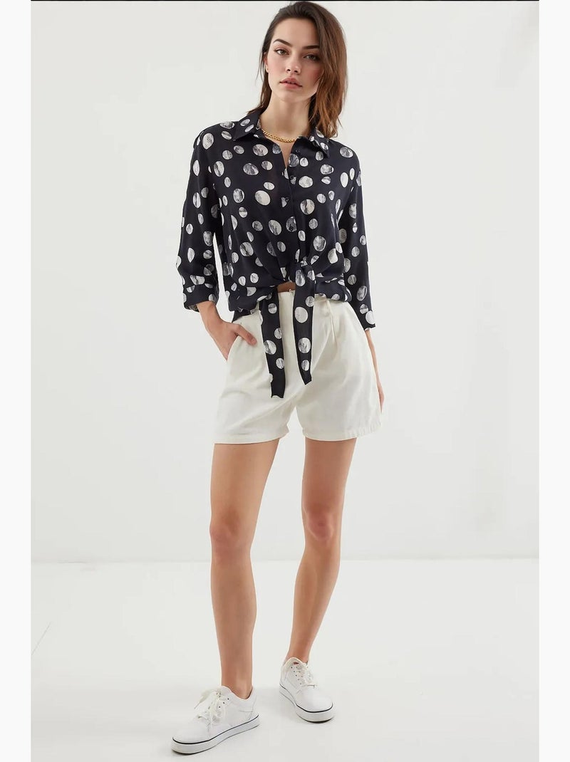 Camicia con fantasia a nodo frontale bdart Nero - Kiabi