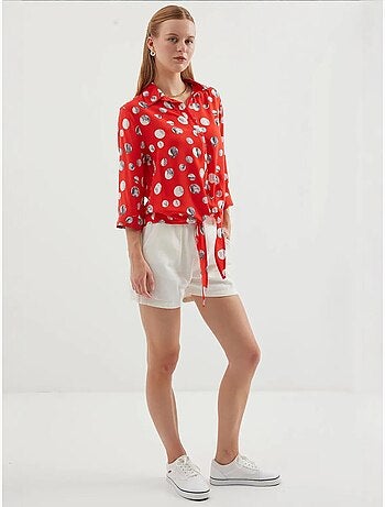 Camicia con fantasia a nodo frontale bdart