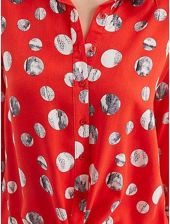 Camicia con fantasia a nodo frontale bdart