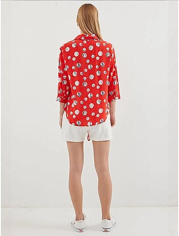 Camicia con fantasia a nodo frontale bdart
