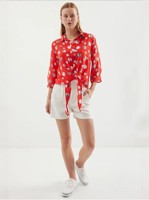 Camicia con fantasia a nodo frontale bdart - Kiabi Camicia con fantasia a nodo frontale bdart - Kiabi