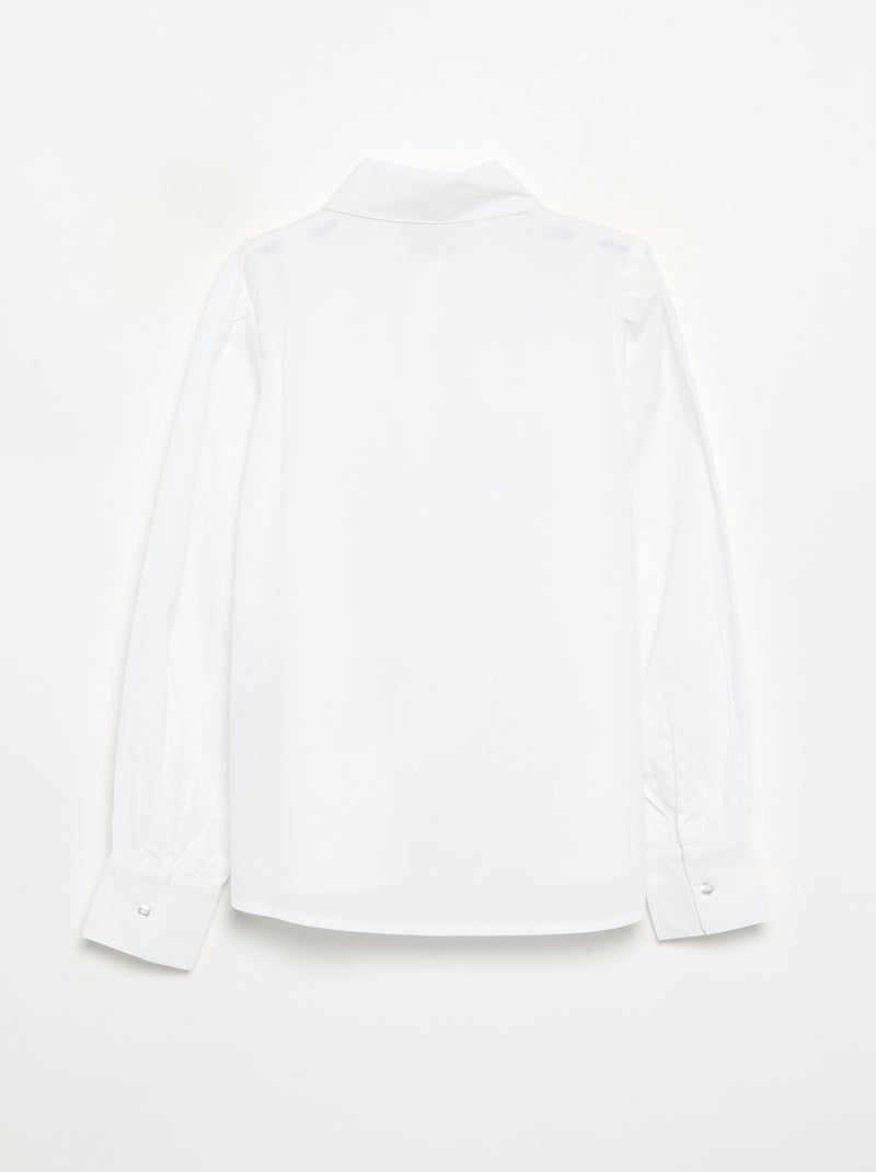 Camicia con finti gioielli sul colletto Bianco - Kiabi