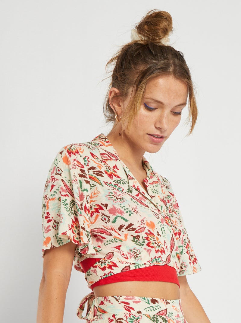 Camicia con fiocco BIANCO - Kiabi