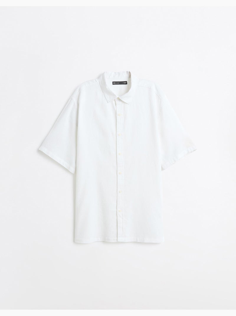 Camicia con lino, MO Fashion Bianco - Kiabi
