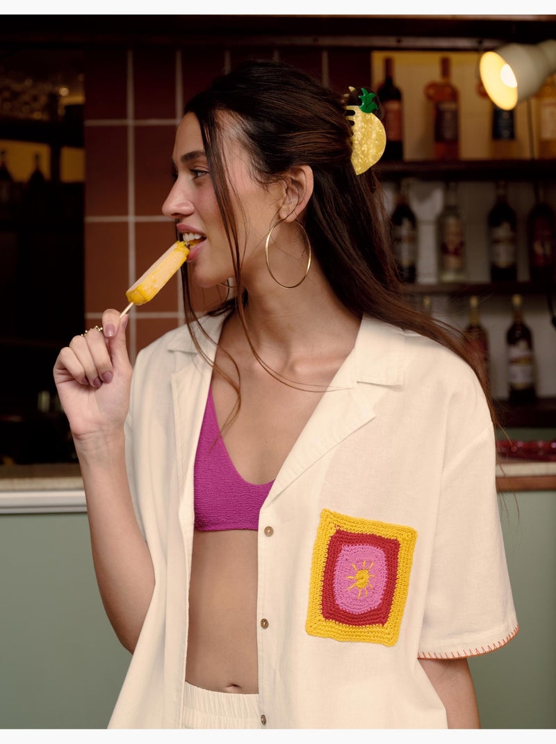 Camicia con lino, MO Fashion Bianco - Kiabi