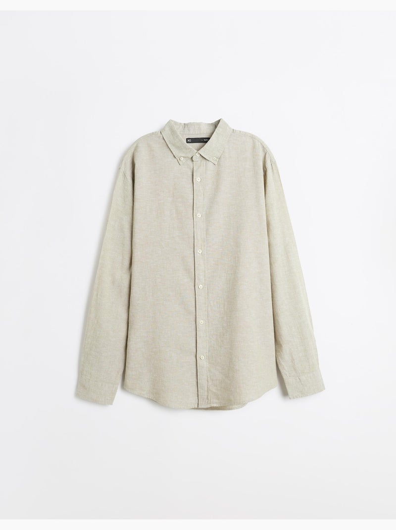 Camicia con lino, MO Fashion Verde - Kiabi