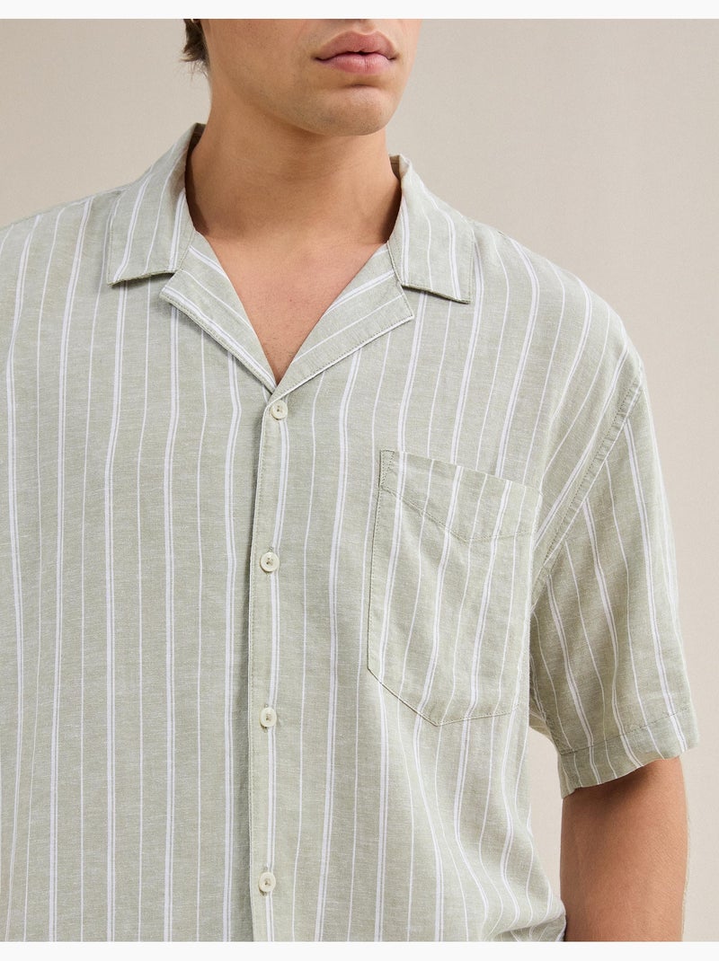 Camicia con lino, MO Fashion Verde - Kiabi
