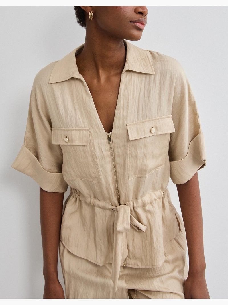 Camicia con Lyocell, MO Fashion Beige - Kiabi